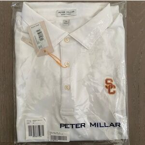 Peter Millar Solid Performance Jersey Polo Sz XL Southern California USC Trojans